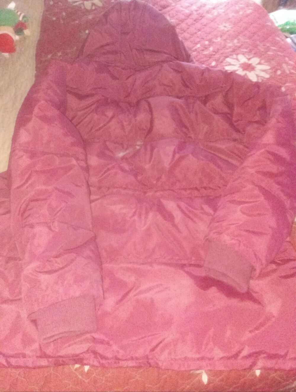 Womens Maroon Puffer Jacket - Unbranded - Picture 3 of 3